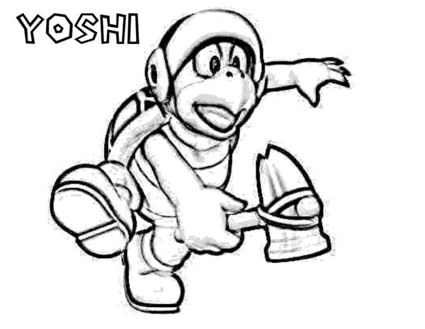 600x464 And Yoshi Coloring Pages