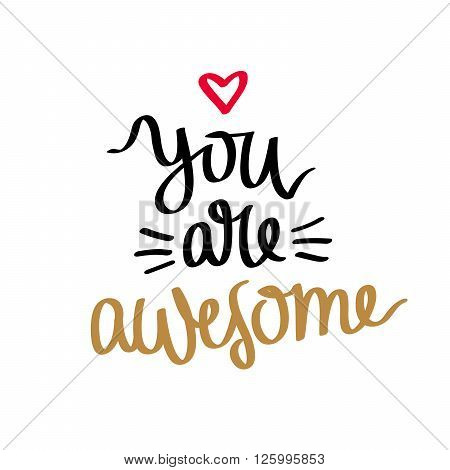 450x470 Quote You' Awesome. Fashionable Vector Amp Photo Bigstock