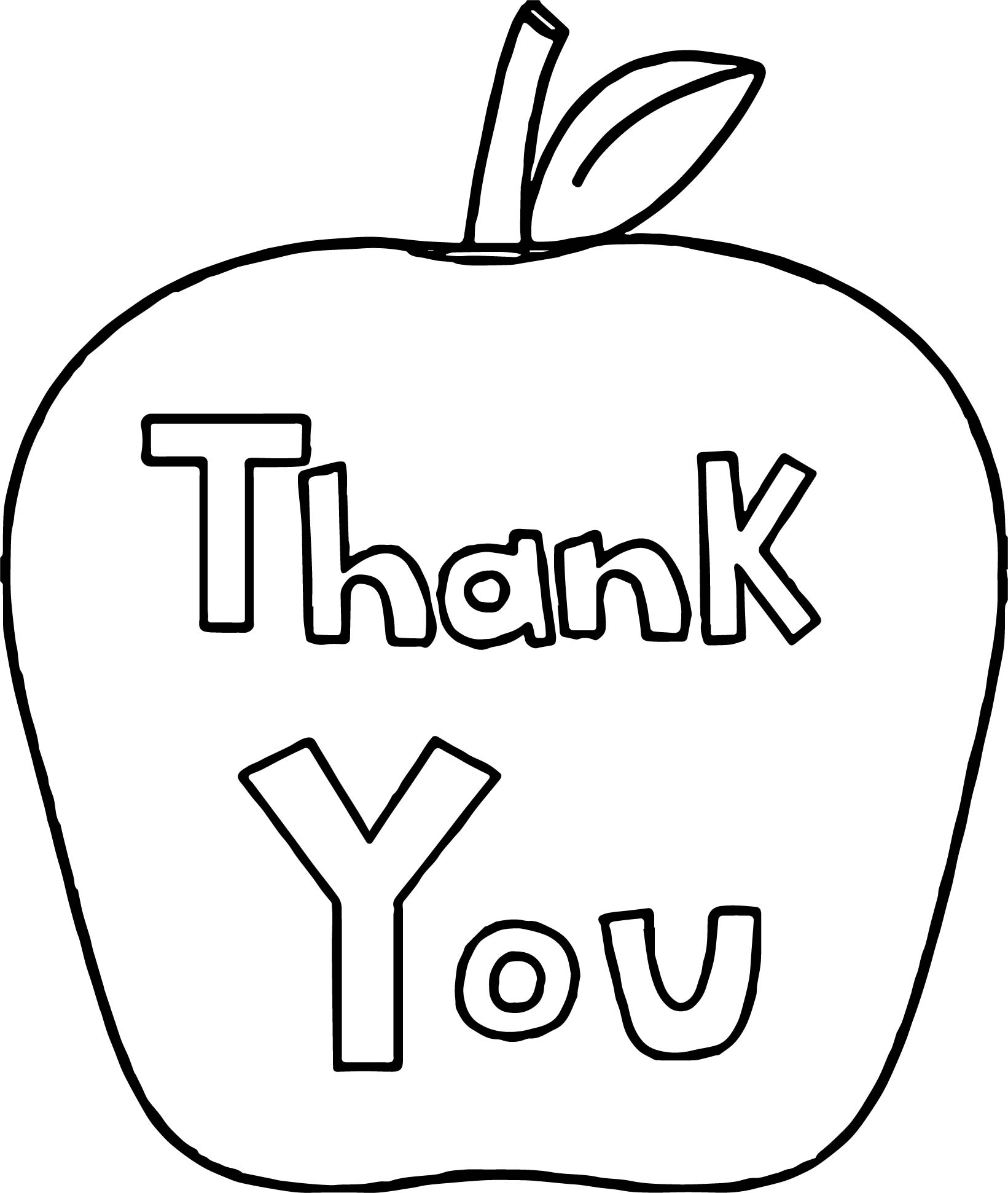 1641x1942 Thank You Awesome Apple Coloring Page Wecoloringpage
