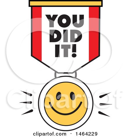 450x470 Clipart Of A Smiley Face And You Did It Ribbon
