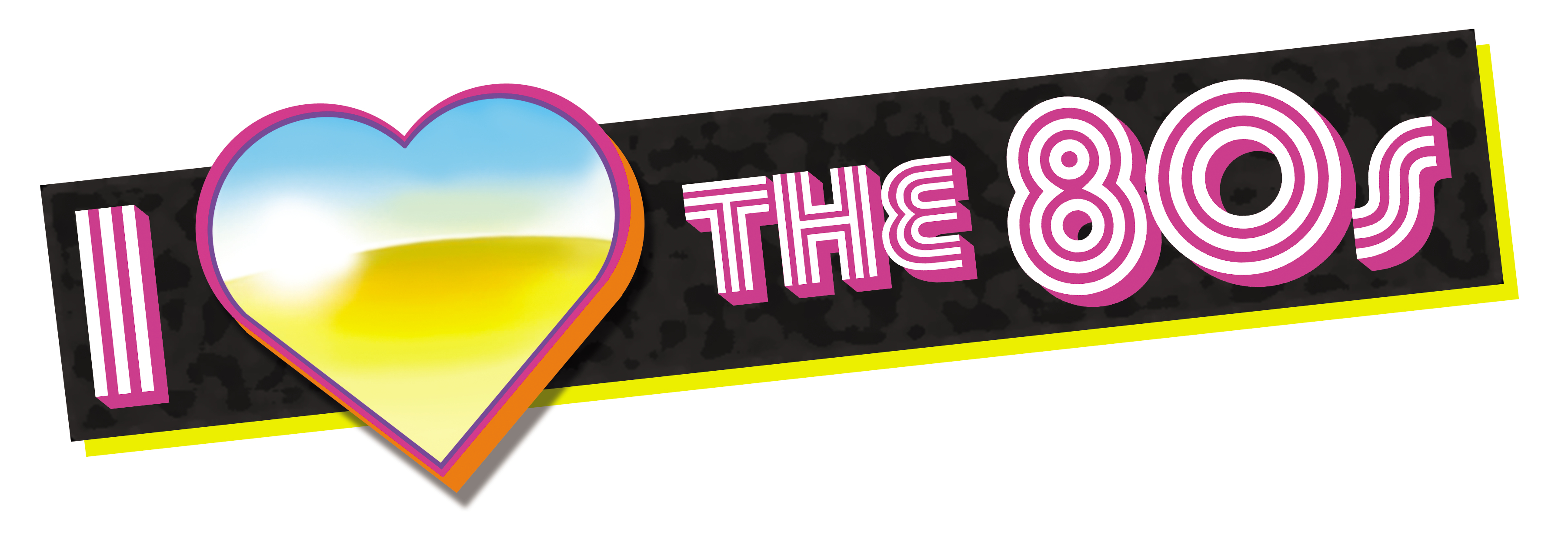 3606x1231 I Love The 80s Clipart