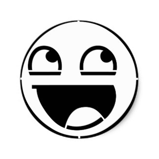 324x324 Awesome Smiley Face Stickers Zazzle