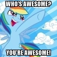 200x200 Rainbow Dash Awesome Meme Generator
