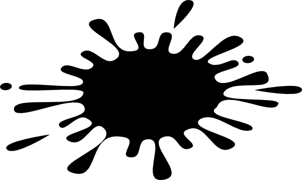 600x358 Ink Splash With Drops Clip Art