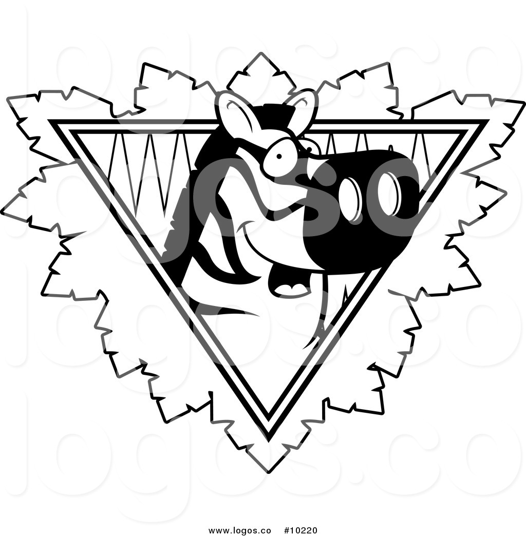 1024x1044 Royalty Free Clip Art Vector Logo Of A Black And White Zebra Face