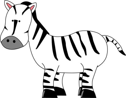 500x392 Zebra Clipart Black N White