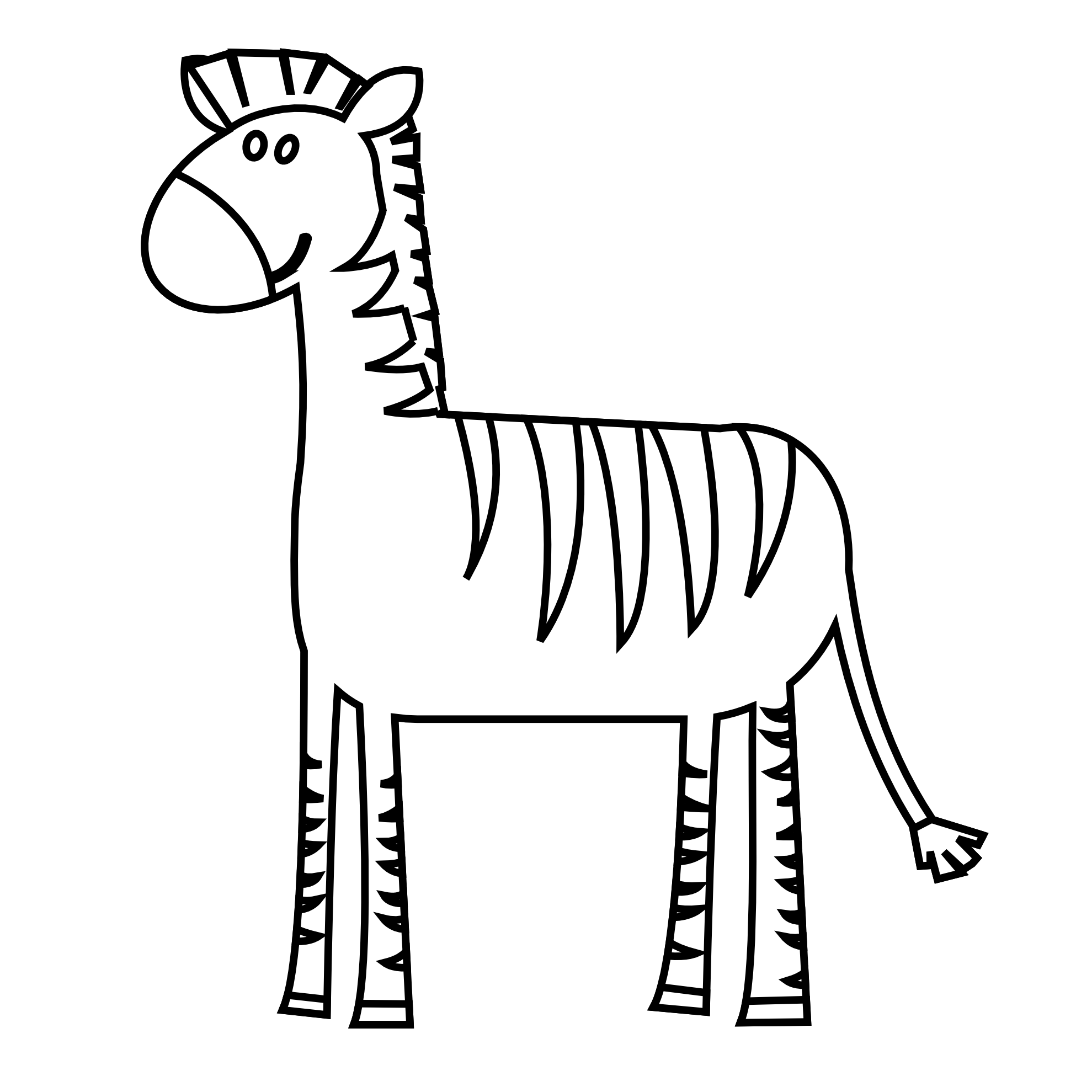 1979x1979 Black And White Clipart Zebra