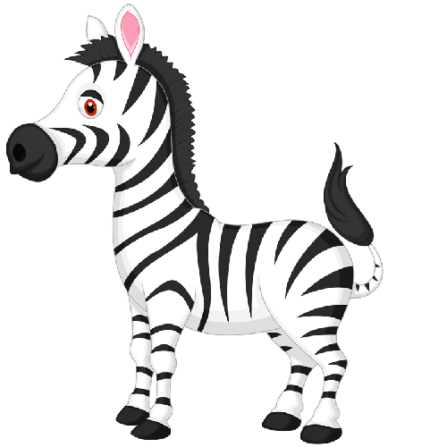 500x500 Cute Baby Zebra Cartoon Pictures Clipart