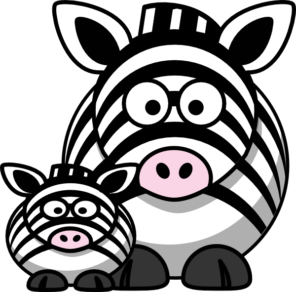 600x591 Zebra Mom Clip Art Clip Art