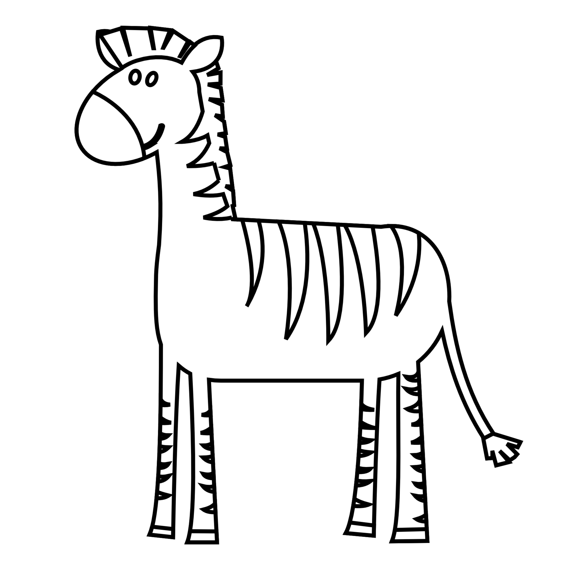 1880x1880 Zebra Clipart Line Drawing