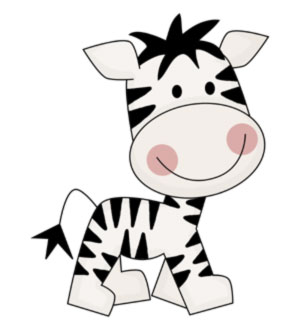 300x330 Baby Zebra Clipart
