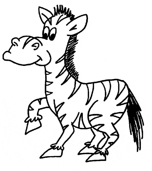 532x597 Zebra Coloring Page
