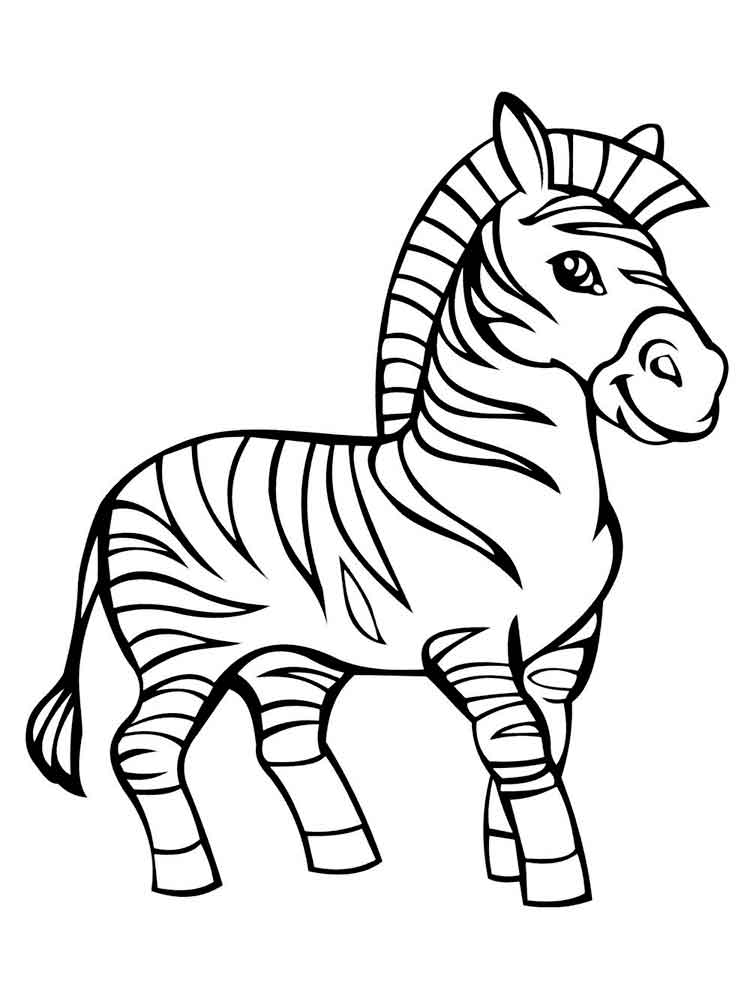 750x1000 Zebra Coloring Pages. Download And Print Zebra Coloring Pages