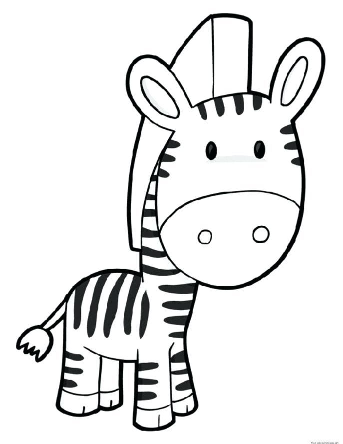 687x889 Printable Zebra Pictures