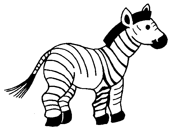 567x434 Zebra Coloring Page