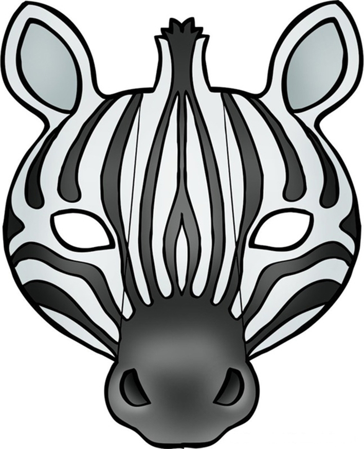 708x875 Mask Clipart Zebra