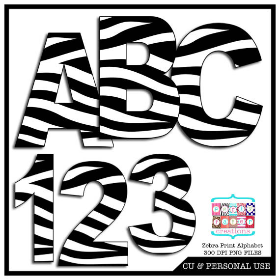 570x570 Zebra Print Letters Clip Art 101 Clip Art