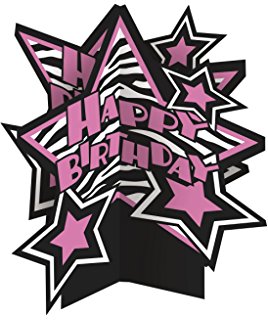 268x320 5ft Zebra Print Happy Birthday Banner Amazon.co.uk Toys Amp Games