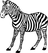 196x216 Free Zebra Clipart