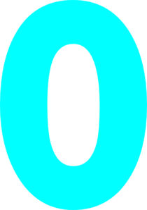210x298 Light Blue Zero Clip Art