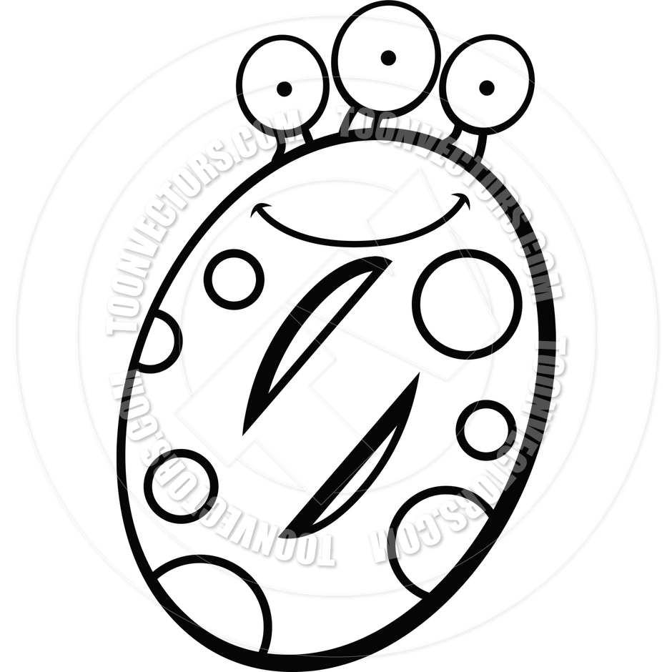 940x940 Number Zero Monster (Black And White Line Art) By Cory Thoman