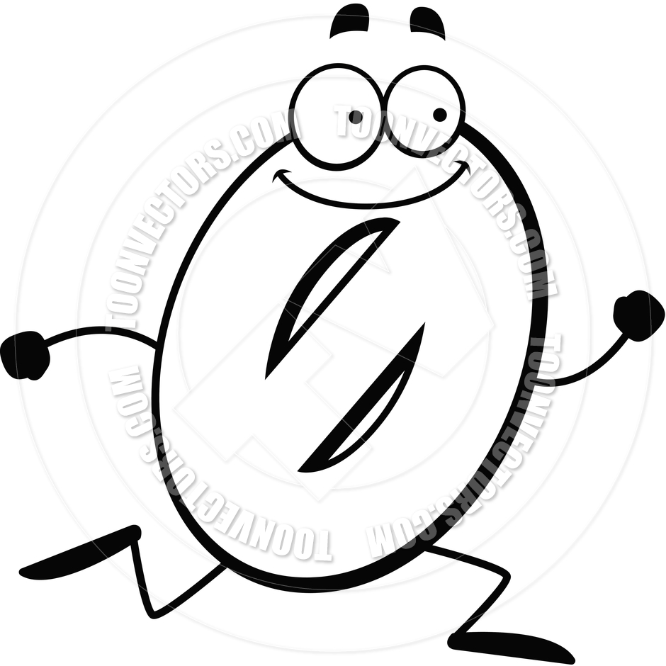 940x940 Cartoon Zero Running (Black And White Line Art) By Cory Thoman