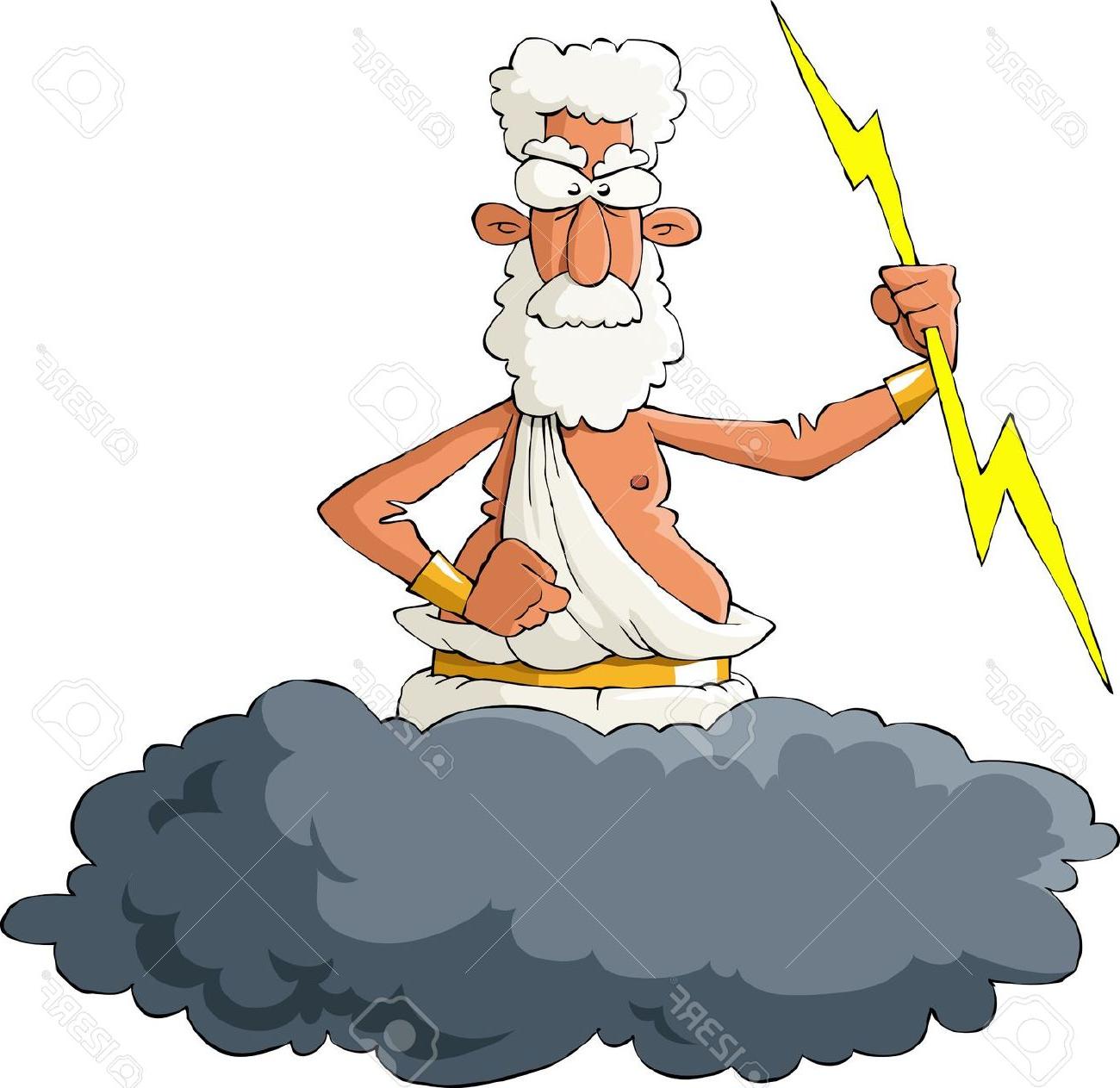 1300x1263 Top Zeus On White Background Vector Illustration Stock Greek God