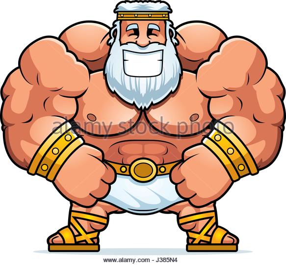 583x540 Cartoon Illustration Greek God Zeus Stock Photos Amp Cartoon
