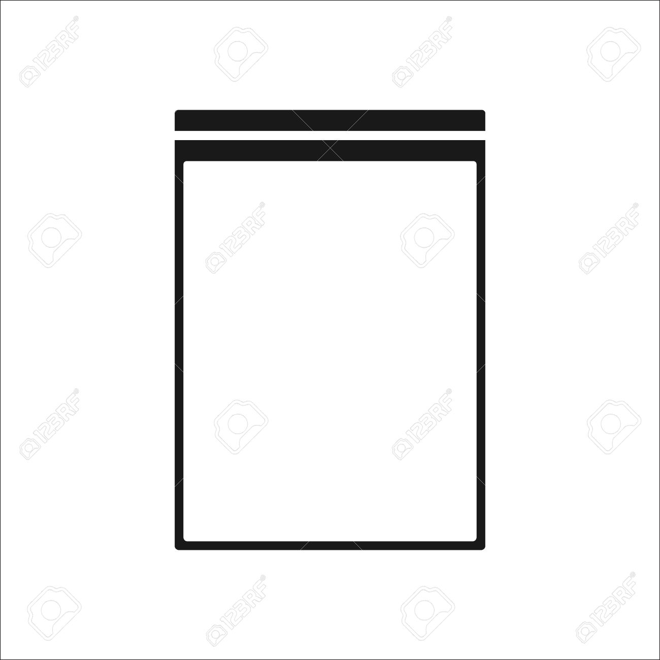 1300x1300 Plastic Zipper Bag Sign Simple Icon On Background Royalty Free
