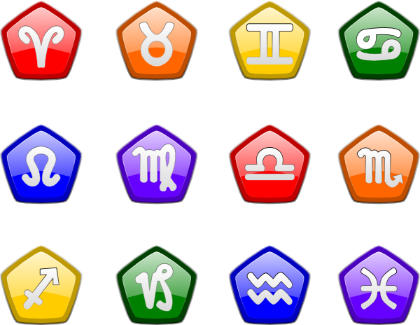600x464 Zodiac Icons Clip Art