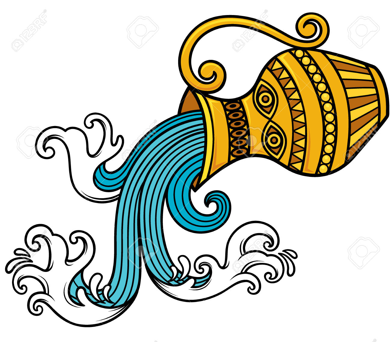 1300x1137 Zodiac Clipart Aquarius