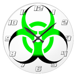 324x324 Biohazard Symbol Wall Clocks Zazzle