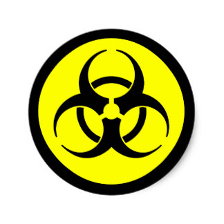 324x324 Custom Yellow Biohazard Symbol Stickers Zazzle.ca