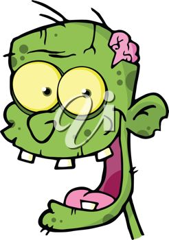 246x350 Clip Art Illustration Of A Smiling Zombie
