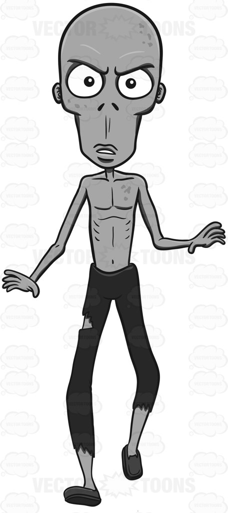 456x1024 Thin And Bald Zombie