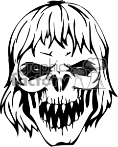 241x300 Zombie Black And White Clipart