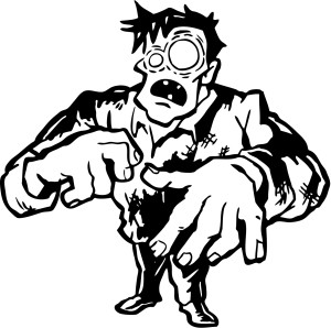 300x298 Zombie Clipart Black And White