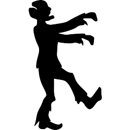 263x262 Zombie Clipart Silhouette