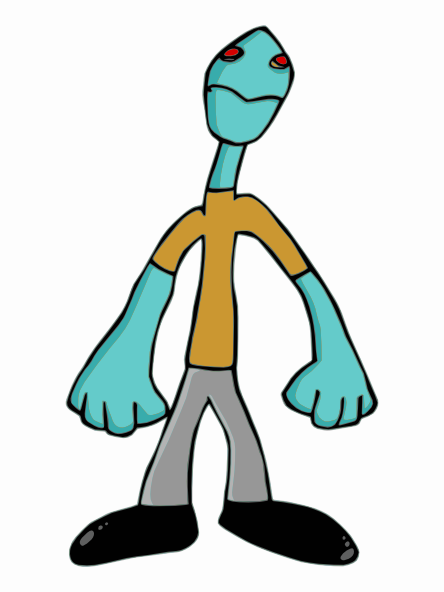 444x592 Zombie Clerk Clip Art