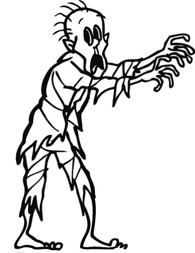 395x512 Zombie Coloring Pages