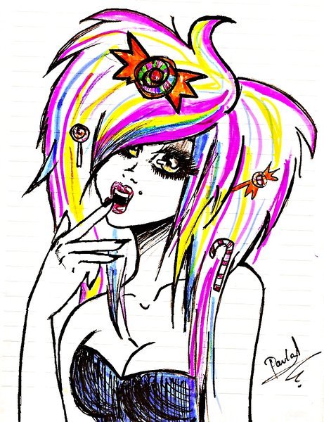461x600 My Candy Girl Drawing. By Paurod