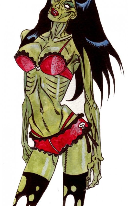 500x800 Victoria's Secret Zombie Pin Up Zombie Pinups