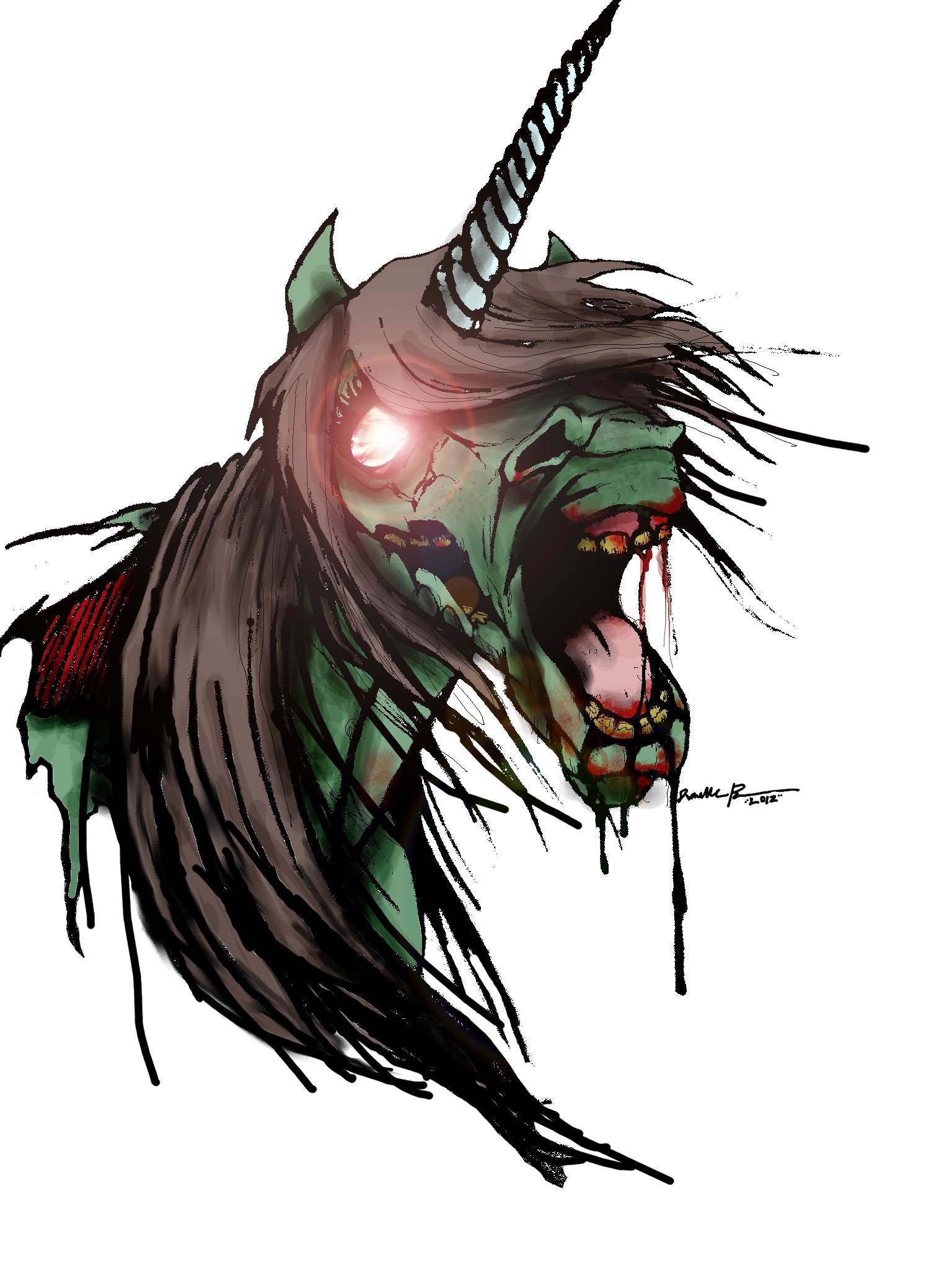 1536x2048 Zombie Unicorn Danielle Robinson Art Unicorns