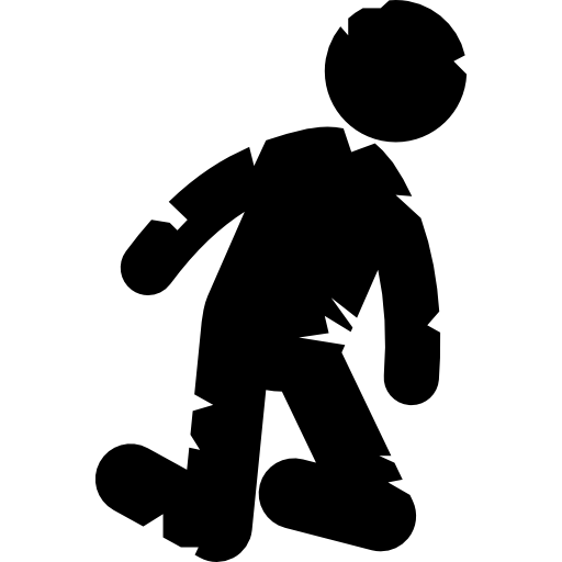 512x512 Zombie Icons, People, Zombie, Silhouette, Zombies, Knees, Lying