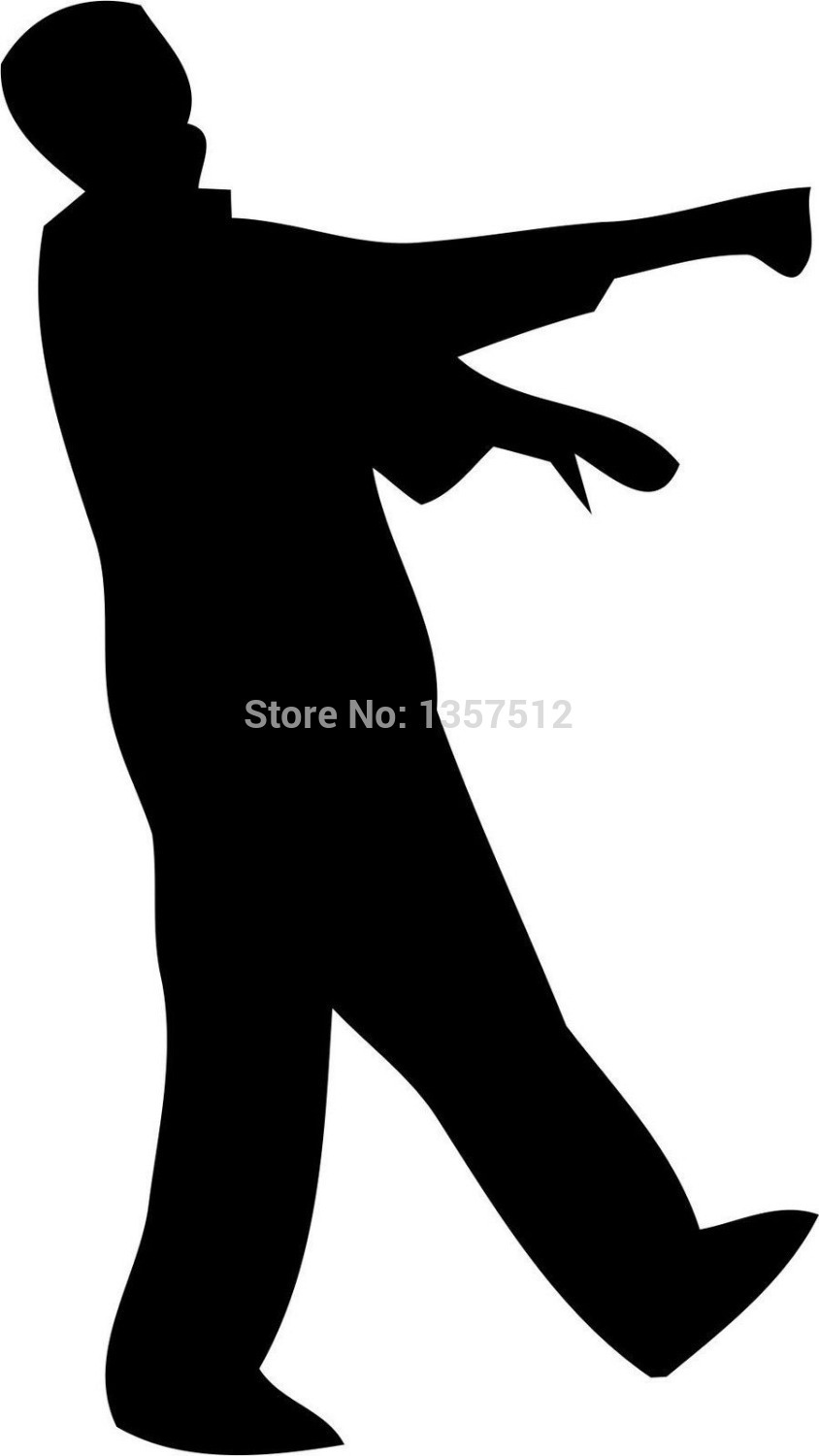 844x1500 Walking Zombie Clipart
