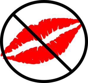 298x282 No Kiss Zone Clip Art