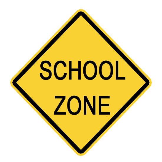 550x550 Sign Clipart School Zone
