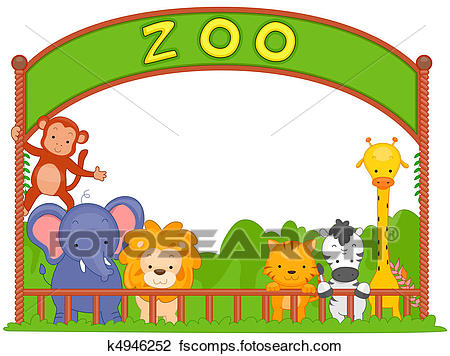 450x356 Clip Art Of Zoo Animals K4946252