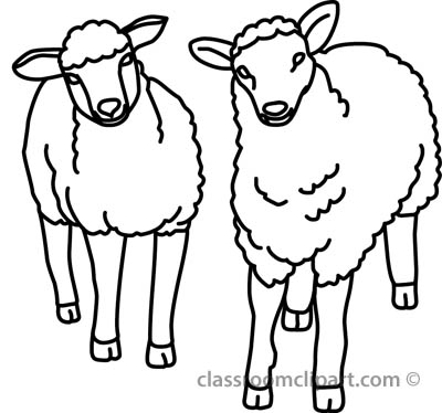 400x374 Sheep Black And White Sheep Clipart Outline Clipartfox