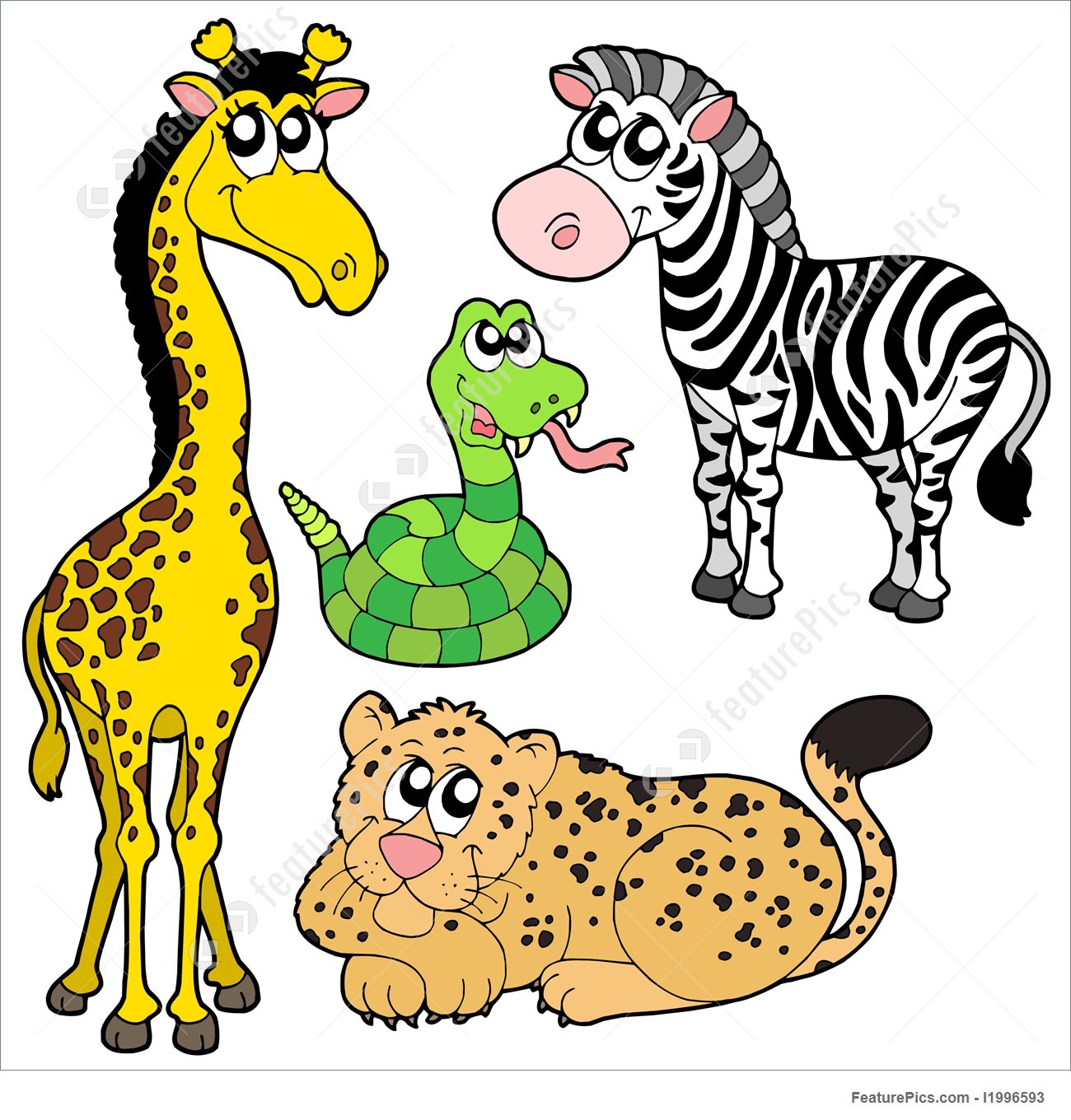1300x1360 Illustration Of Zoo Animals Collection 2